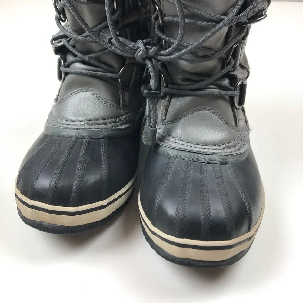 Sorel Joan of Arctic Black Gray Suede Boots